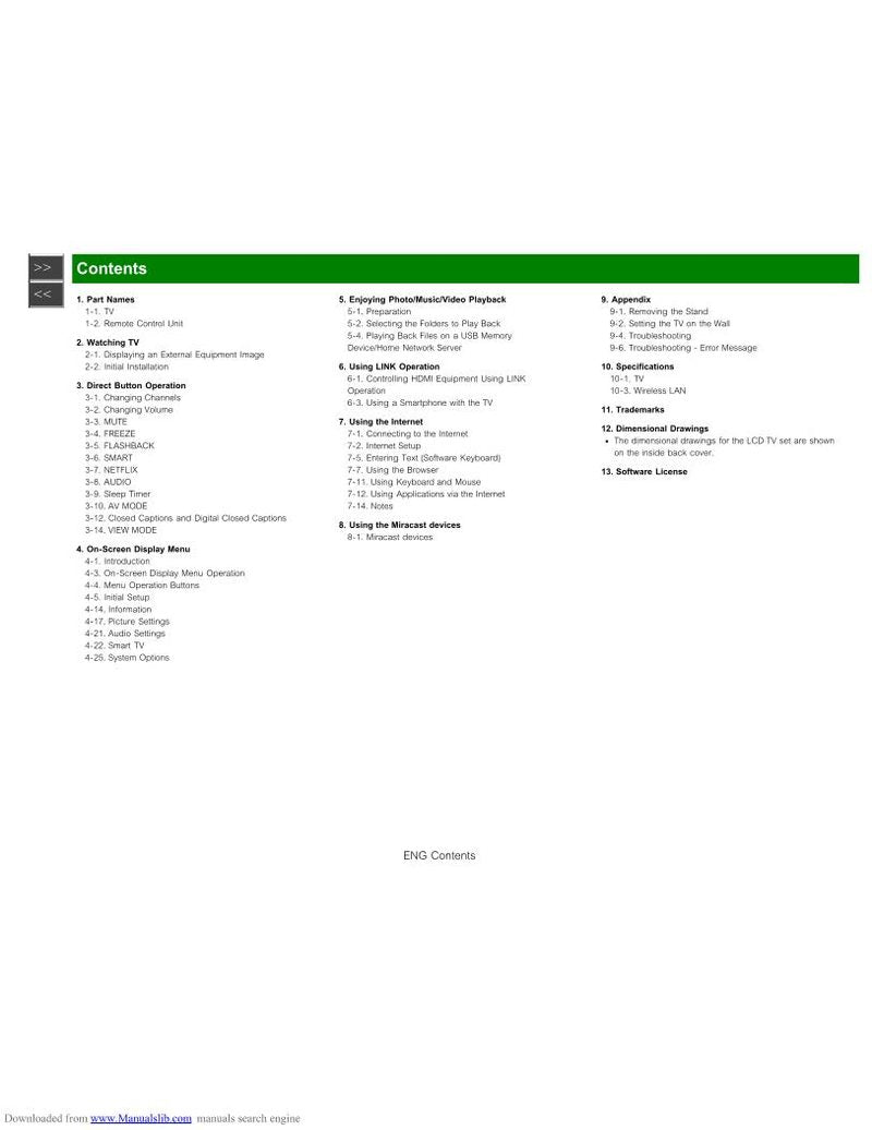 Sharp LC40LE653UOM TV Operating Manual