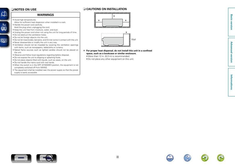 Denon AVR3313CI Audio/Video Receiver Operating Manual