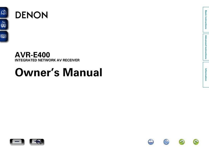 Denon AVRE400 Home Theater System Operating Manual