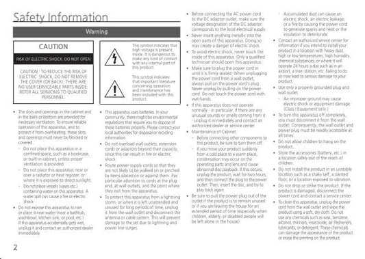 Samsung BDJ5900 Blu-Ray DVD Player Operating Manual