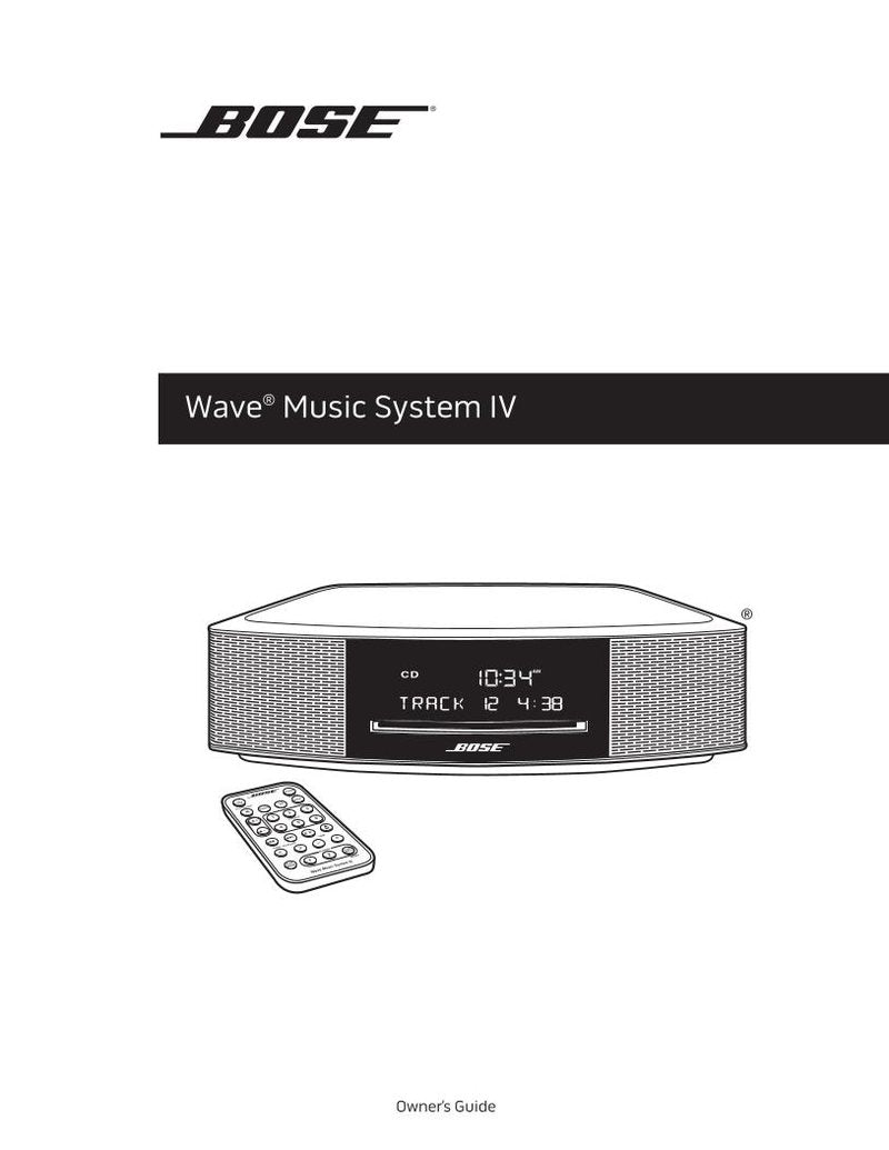 Bose AWRCC4 Audio System Operating Manual – Manuali