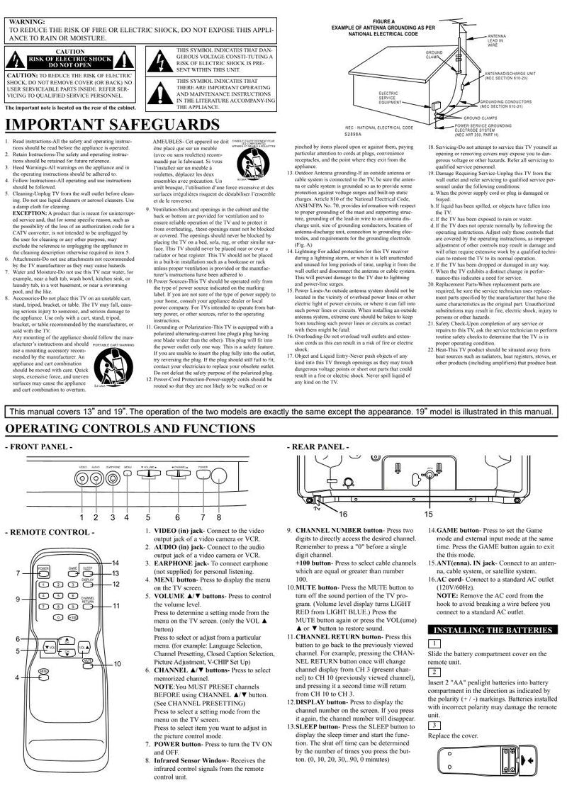 Funai 6413TB 6419TB TV Operating Manual