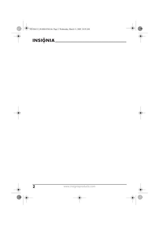 Insignia NSES6113 Home Theater System Operating Manual