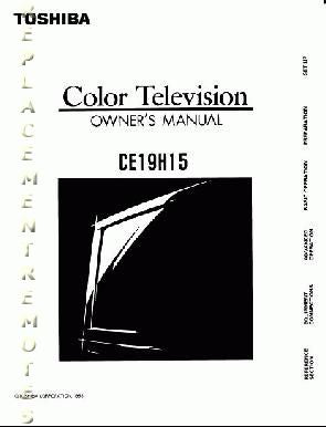 Toshiba CE19H15OM TV Operating Manual