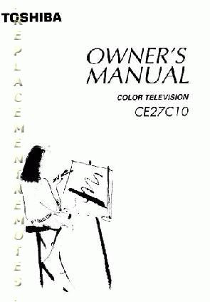 Toshiba CE27C10 TV Operating Manual