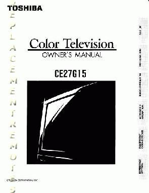 Toshiba CE27G15 TV Operating Manual