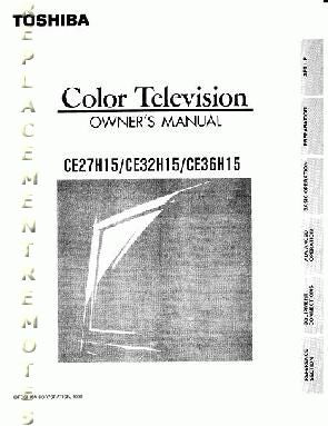 Toshiba CE27H15OM TV Operating Manual