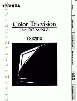 Toshiba CE32D14OM TV Operating Manual