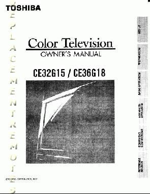 Toshiba CE36G18 TV Operating Manual