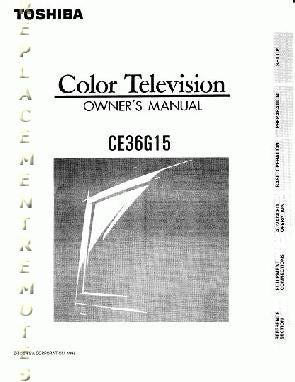 Toshiba CE36G15OM TV Operating Manual