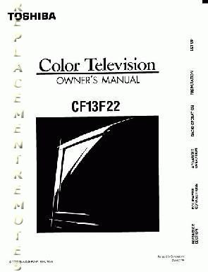 Toshiba CF13F22OM TV Operating Manual