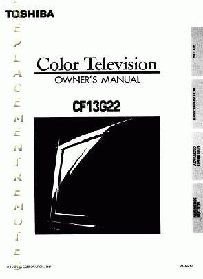 Toshiba CF13G22OM TV Operating Manual