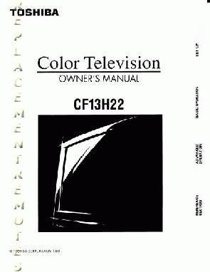 Toshiba CF13H22OM TV Operating Manual