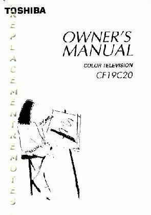 Toshiba CF19C20OM TV Operating Manual