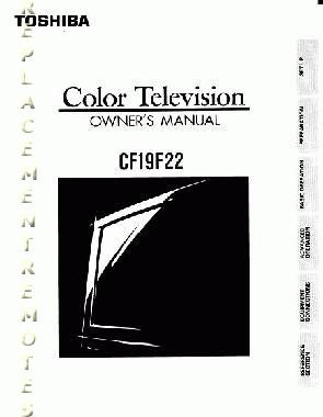 Toshiba CF19F22OM TV Operating Manual