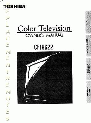 Toshiba CF19G22OM TV Operating Manual