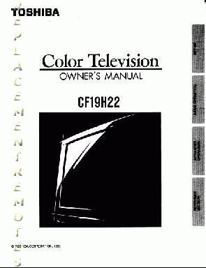 Toshiba CF19H22OM TV Operating Manual