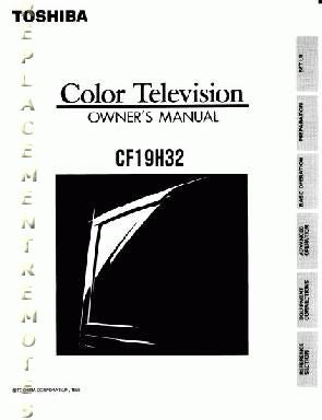 Toshiba CF19H32 TV Operating Manual