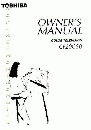 Toshiba CF20C30OM TV Operating Manual