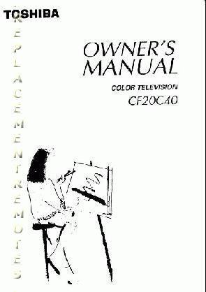 Toshiba CF20C40OM TV Operating Manual