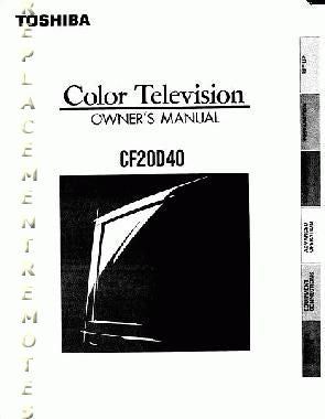 Toshiba CF20D40OM TV Operating Manual