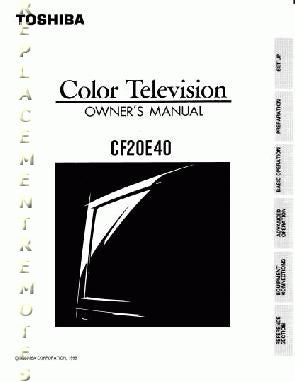 Toshiba CF20E40OM TV Operating Manual