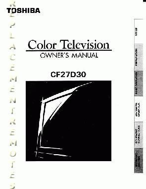 Toshiba CF27D30 TV Operating Manual