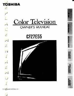 Toshiba CF27E55OM TV Operating Manual