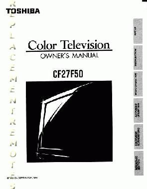 Toshiba CF27F50OM TV Operating Manual