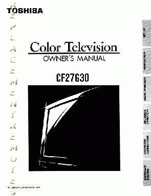 Toshiba CF27G30 Consumer Electronics Operating Manual