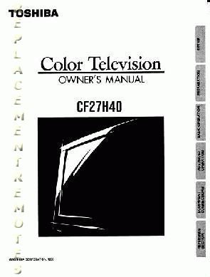 Toshiba CF27H40 TV Operating Manual