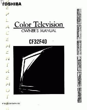 Toshiba CF30F40 TV Operating Manual