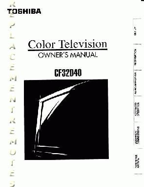 Toshiba CF32D40OM TV Operating Manual