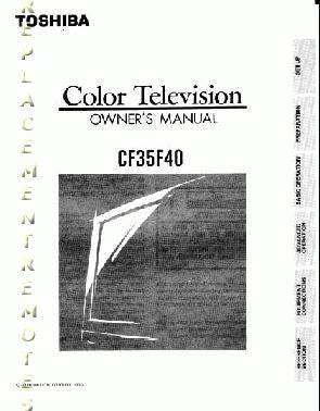 Toshiba CF35F40 TV Operating Manual