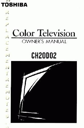 Toshiba CH20D02OM TV Operating Manual