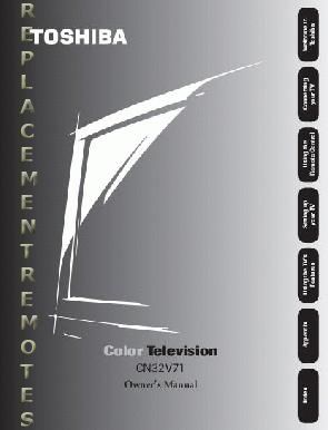 Toshiba CT9953 TV Operating Manual