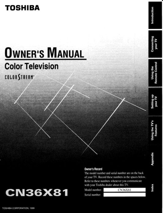 Toshiba CN36X81OM TV Operating Manual