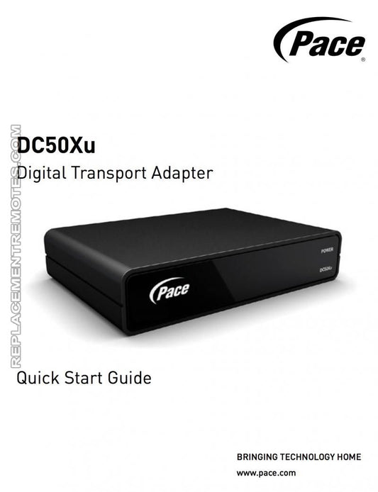 Comcast DC50XU Digital TV Tuner Converter Box Operating Manual