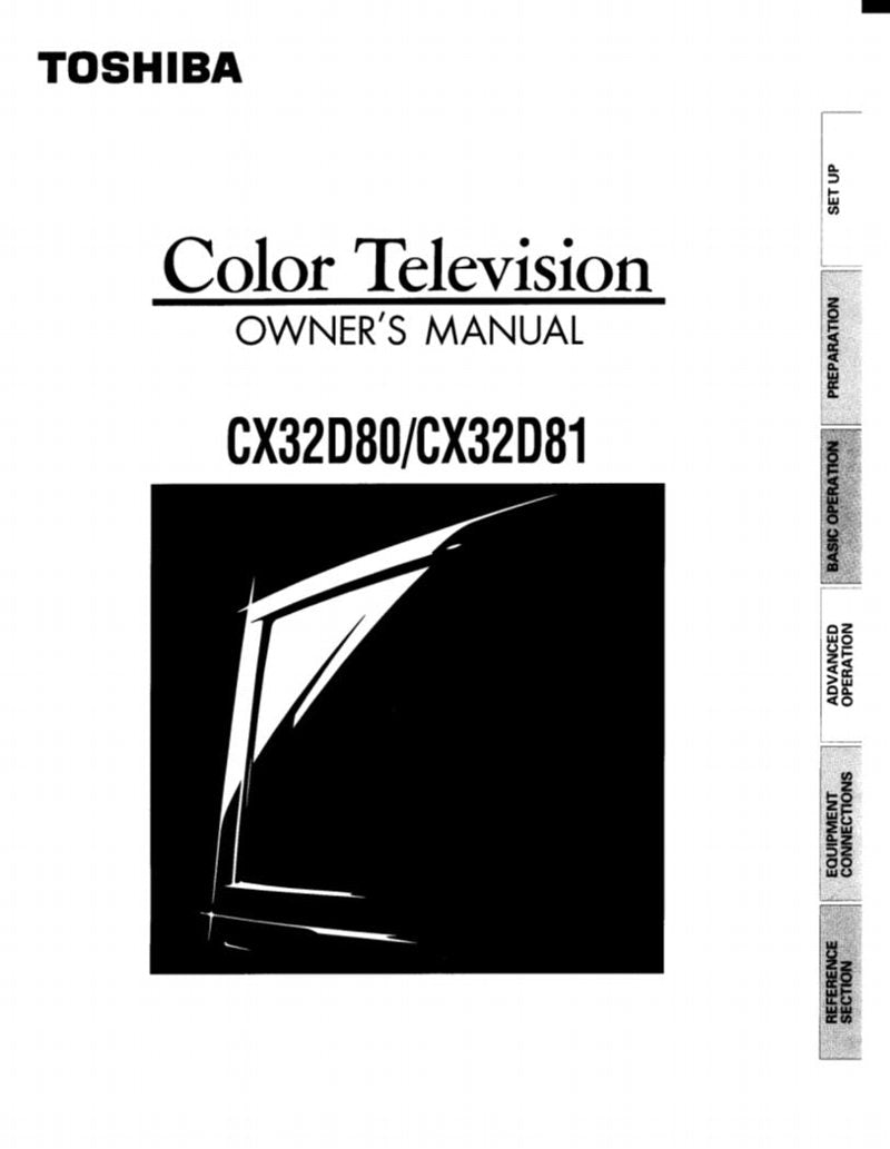 Toshiba CX32D80 CX32D81 TV Operating Manual