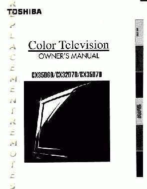 Toshiba CX32D70 CX35D60 CX35D70 TV Operating Manual