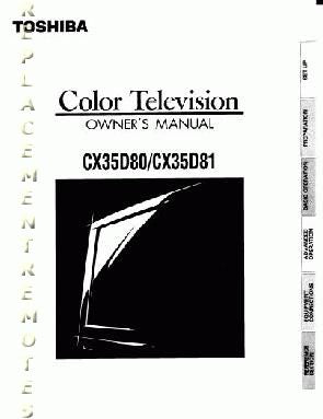 Toshiba CX35D80 CX35D81 TV Operating Manual