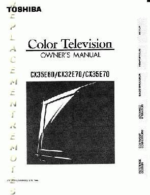 Toshiba CX32E70 CX35E60 CX35E70 TV Operating Manual