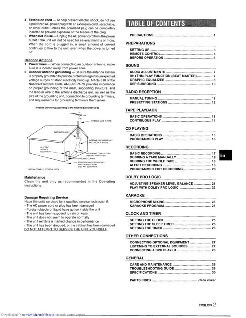 Aiwa CXNMT720 Audio System Operating Manual