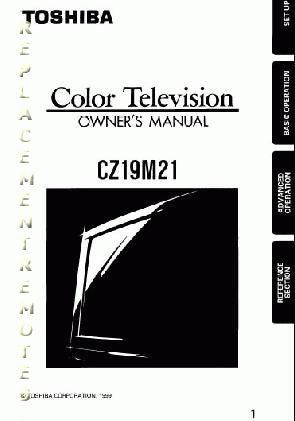 Toshiba CZ19M21 TV Operating Manual