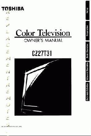 Toshiba CZ27T31 TV Operating Manual