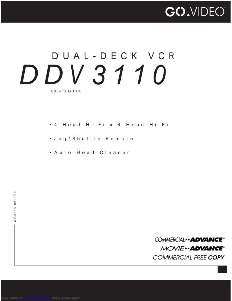 GoVideo DDV3110 VCR Operating Manual