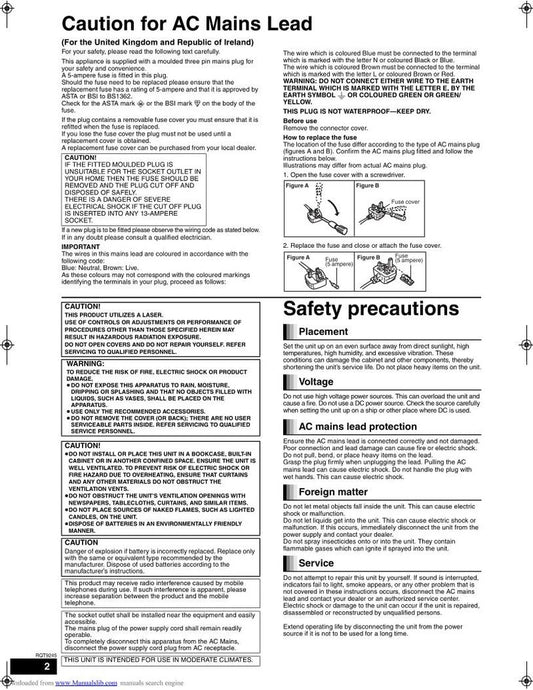 Panasonic DMPBD55 Blu-Ray DVD Player Operating Manual