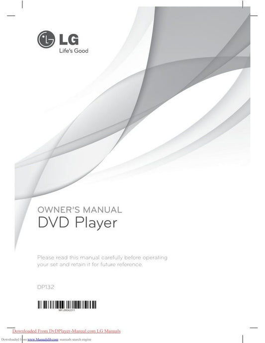 LG DP132 DVD Player Operating Manual