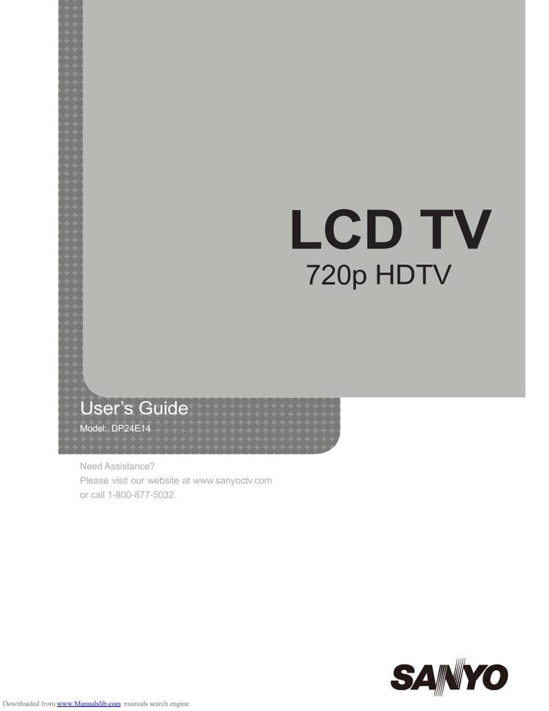 Sanyo DP24E14M TV Operating Manual