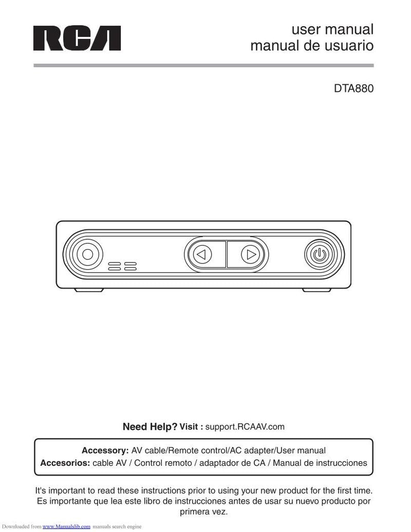 RCA DTA880 Digital TV Tuner Converter Box Operating Manual